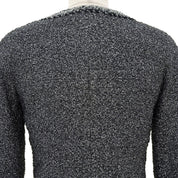 Lame Tweed Double-Breasted Jacket #34 Silver/Black