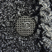 Lame Tweed Double-Breasted Jacket #34 Silver/Black