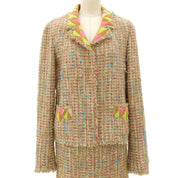2004 Tweed Logo Button Set Up #42 Beige/Multi