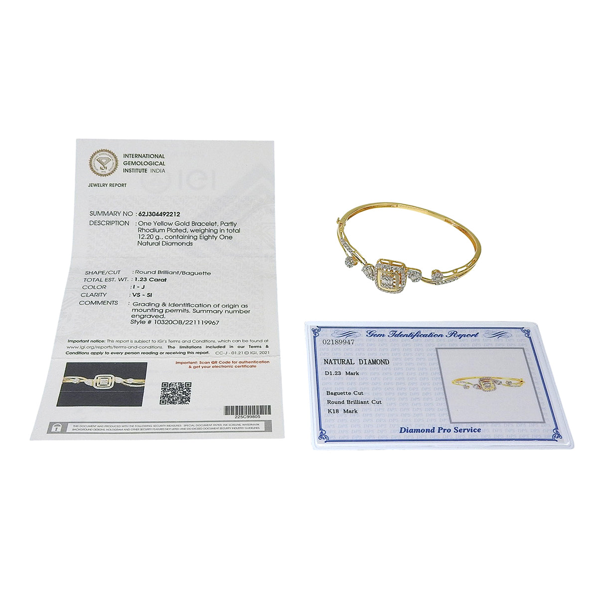 18K Diamond Design Bracelet Gold