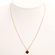 18K Sweet Alhambra Necklace Yellow Gold/Red