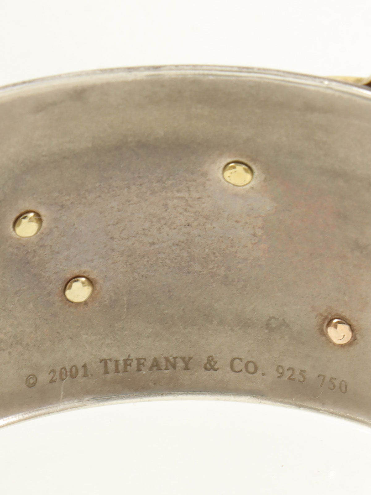 18K925 Dragonfly Motif Bangle Silver/Gold