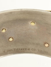 18K925 Dragonfly Motif Bangle Silver/Gold