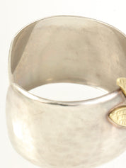18K925 Dragonfly Motif Bangle Silver/Gold