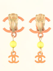 2003 CC Mark Swing Earrings Orange/Yellow