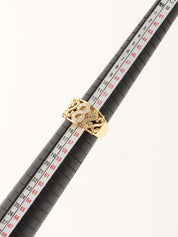 18K Gold Diamond Design Cutout Ring