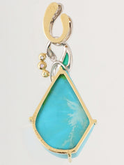Yumiko Yamazaki 18K Howlite Multi-Stone Pendant Top in Gold/Silver/Multi