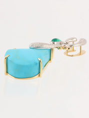 Yumiko Yamazaki 18K Howlite Multi-Stone Pendant Top in Gold/Silver/Multi