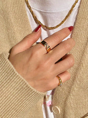 18Kダイヤモンドリアンリング ゴールド