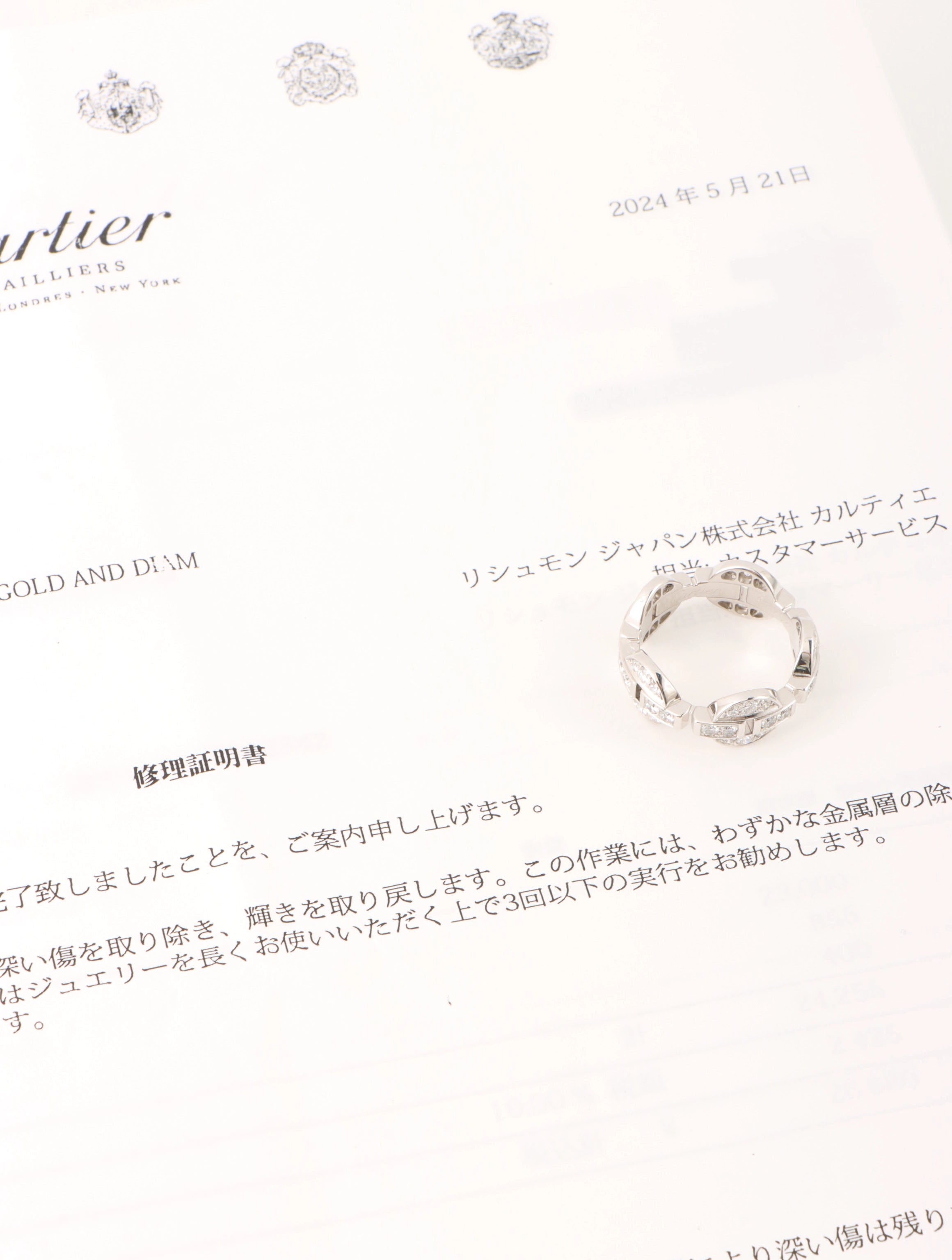 18K ダイアモンドイマリアリング　シルバー