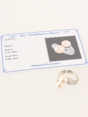 プラチナダイヤモンドパールリング シルバー/ホワイト