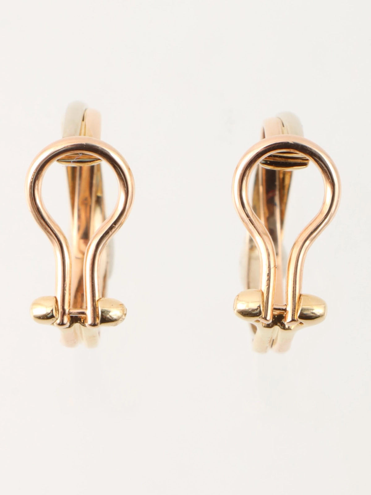 18K Trinity earrings in white gold, yellow gold, or pink gold