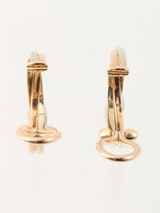 18K Trinity earrings in white gold, yellow gold, or pink gold