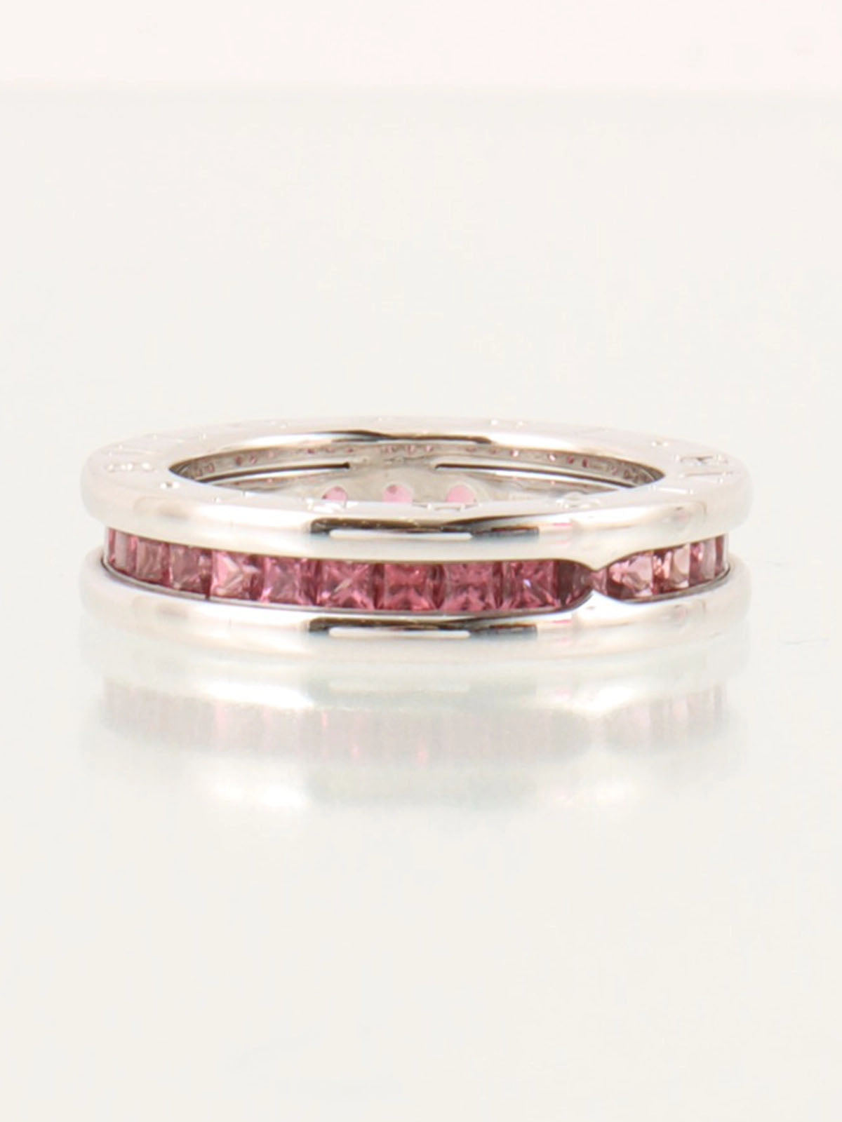 18Kガーネットビーゼロワンリング シルバー/ピンク
