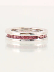18Kガーネットビーゼロワンリング シルバー/ピンク