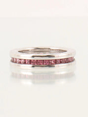 18Kガーネットビーゼロワンリング シルバー/ピンク