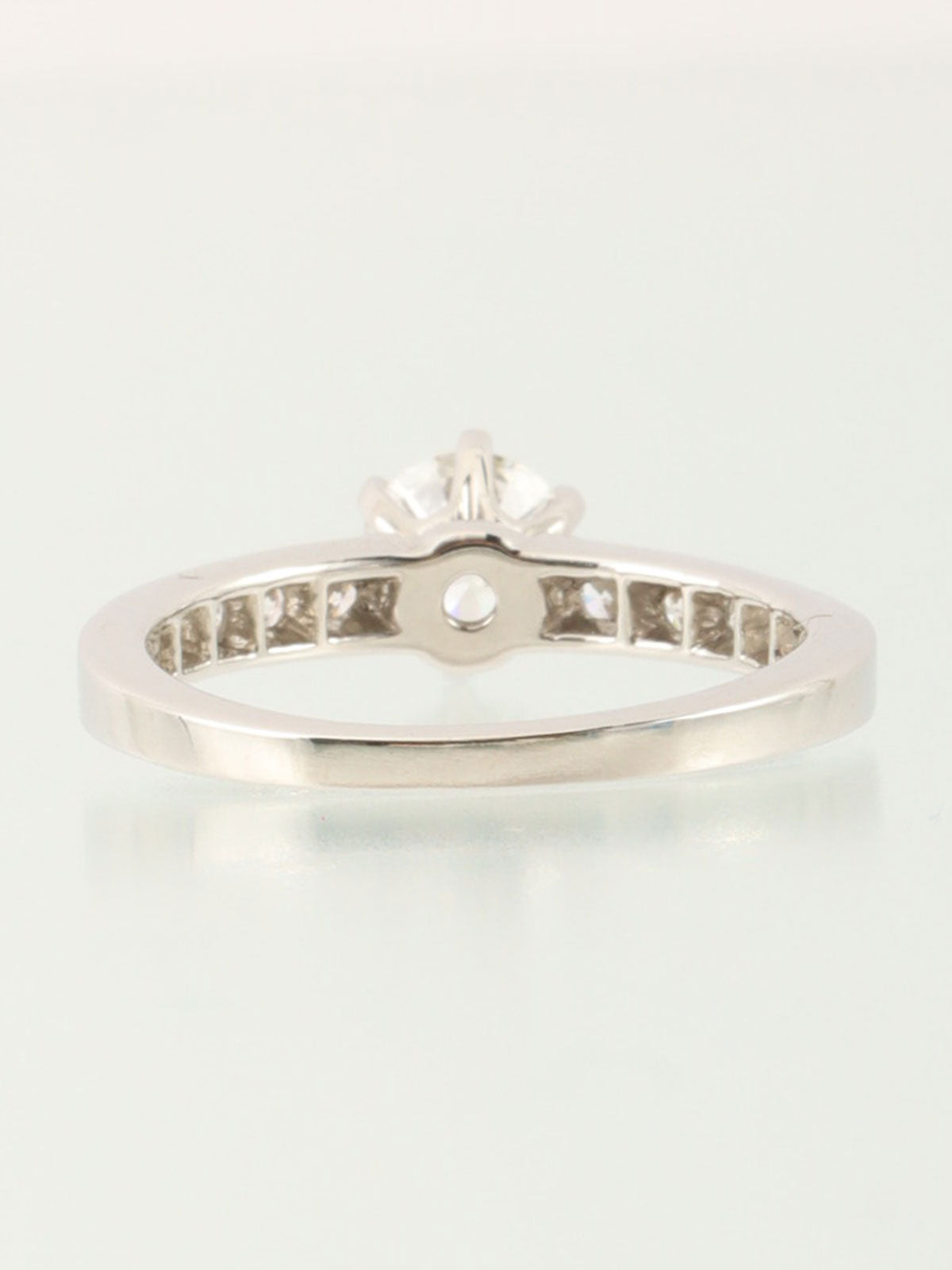 Platinum Diamond Solitaire Ring in Silver