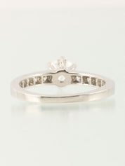 Platinum Diamond Solitaire Ring in Silver