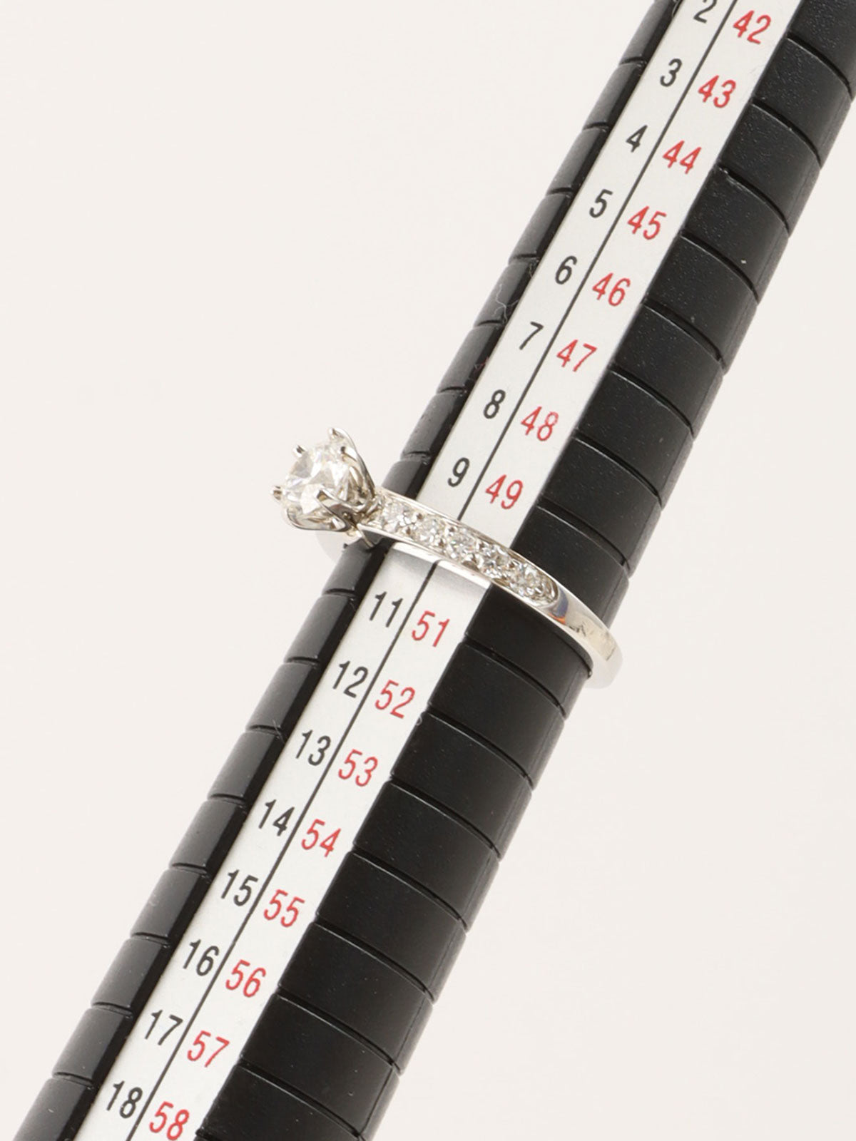 Platinum Diamond Solitaire Ring in Silver