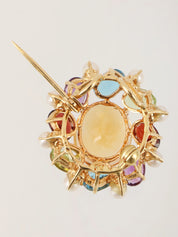 18Kシトリンマルチブローチ ゴールド/マルチ