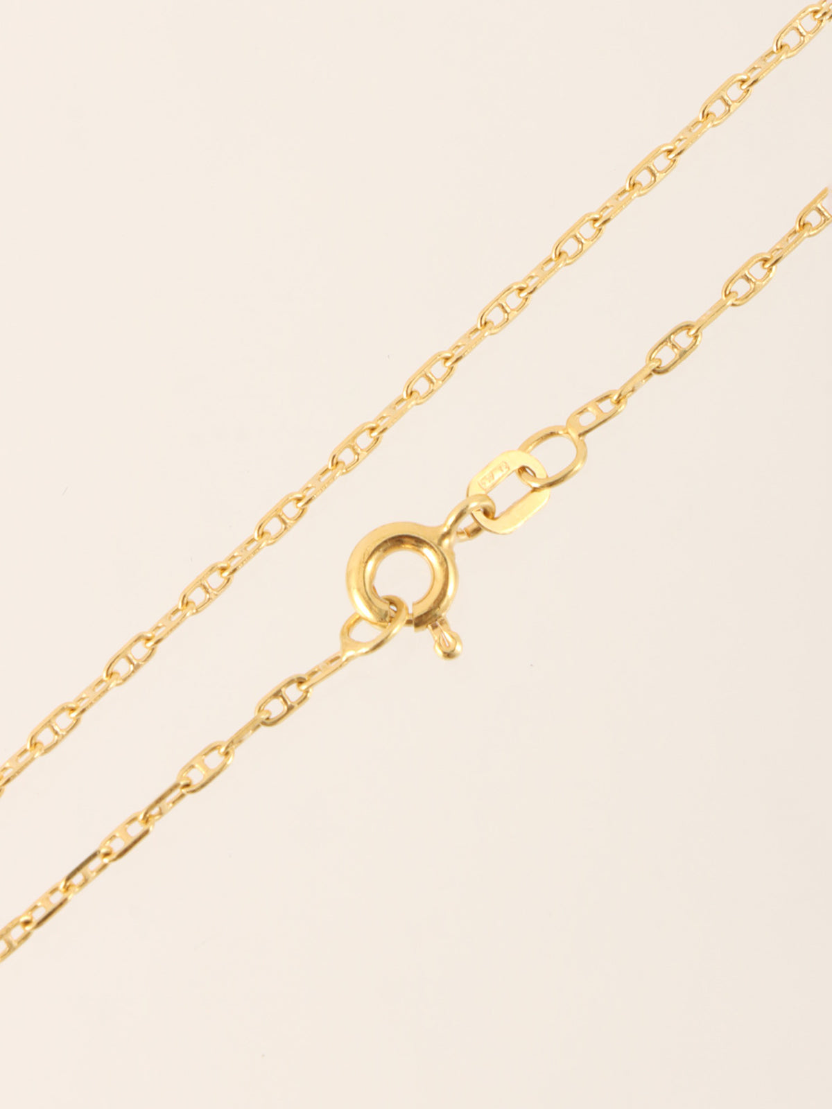 18K Gold Opal Design Necklace