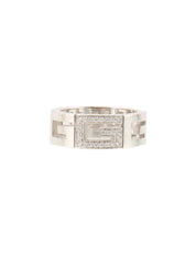 18K Diamond G Logo Ring in Silver