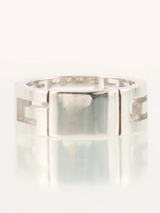18K Diamond G Logo Ring in Silver