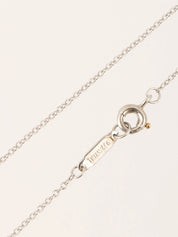 Platinum Diamond Solitaire Necklace in Silver