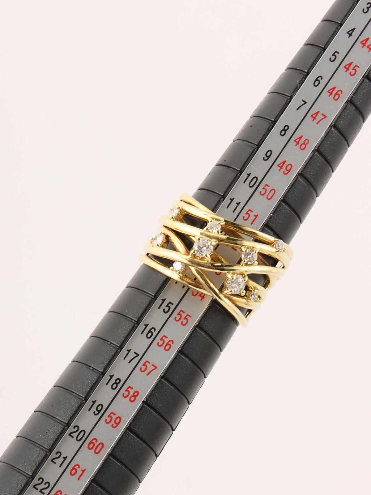 18Kダイヤモンドデザインリング ゴールド