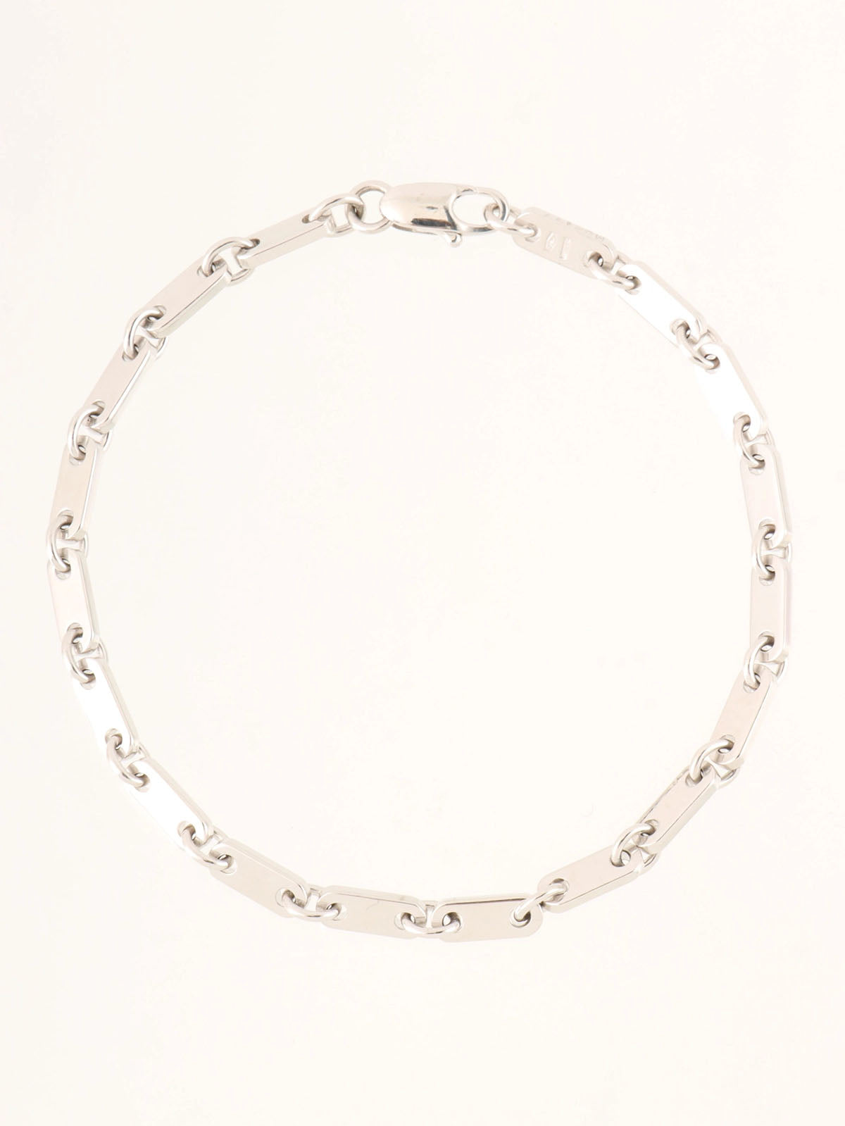 18K Silver Figaro Bracelet