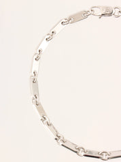 18Kフィガロブレスレット シルバー