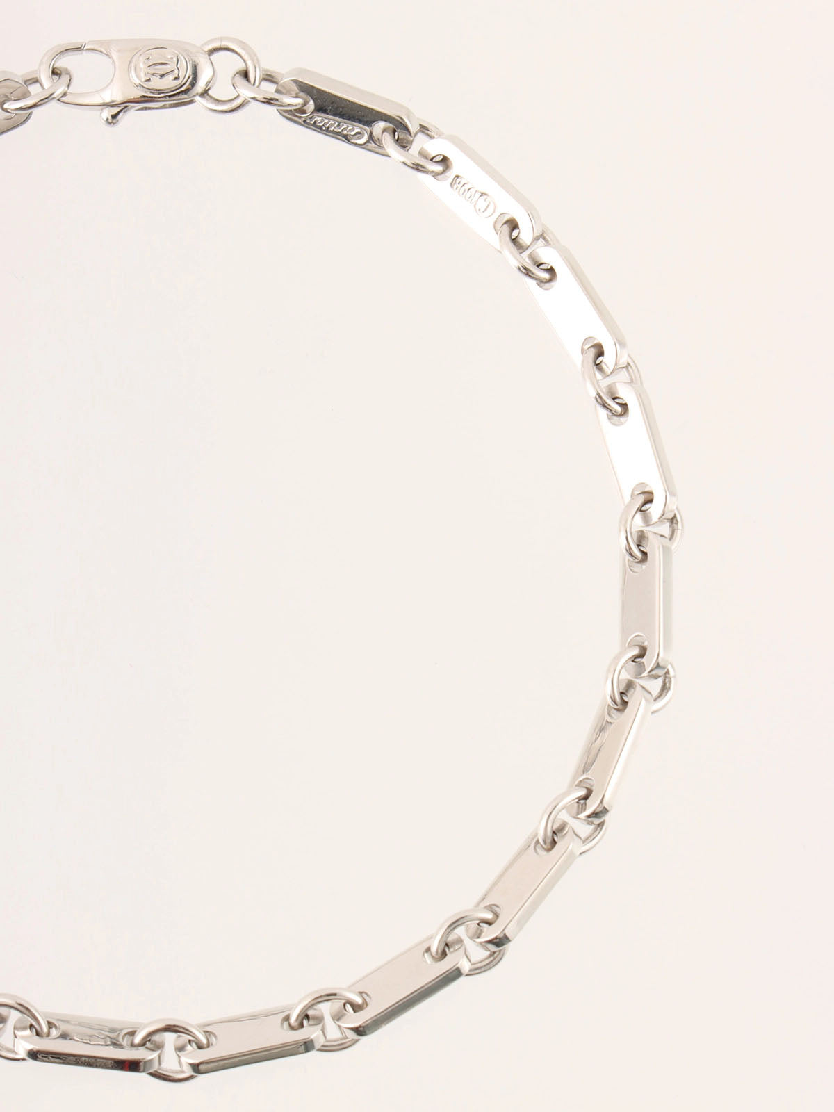 18Kフィガロブレスレット シルバー