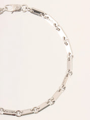 18Kフィガロブレスレット シルバー