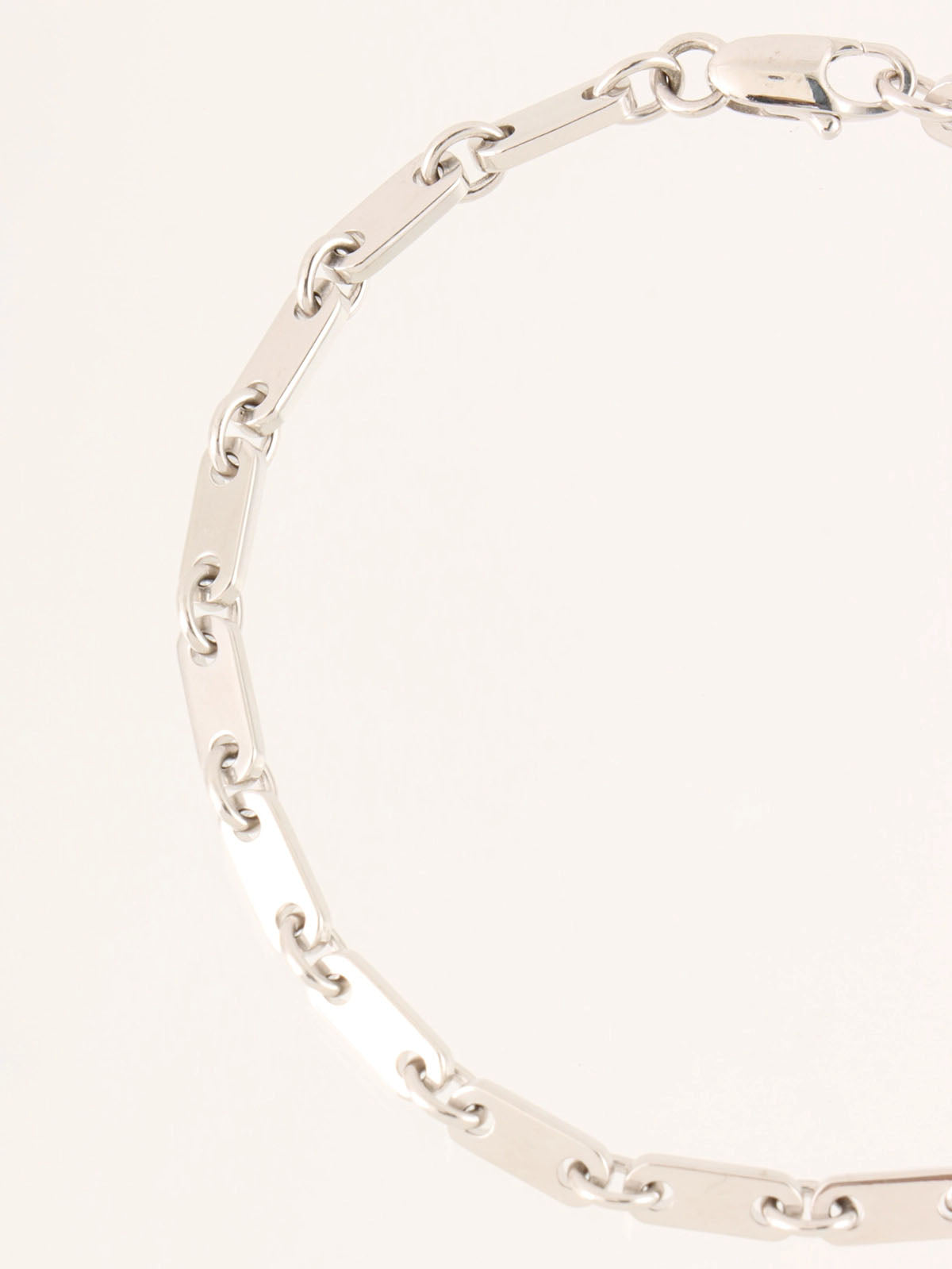 18K Silver Figaro Bracelet
