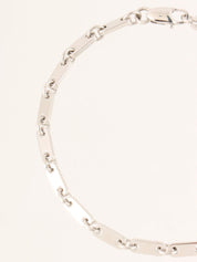 18K Silver Figaro Bracelet