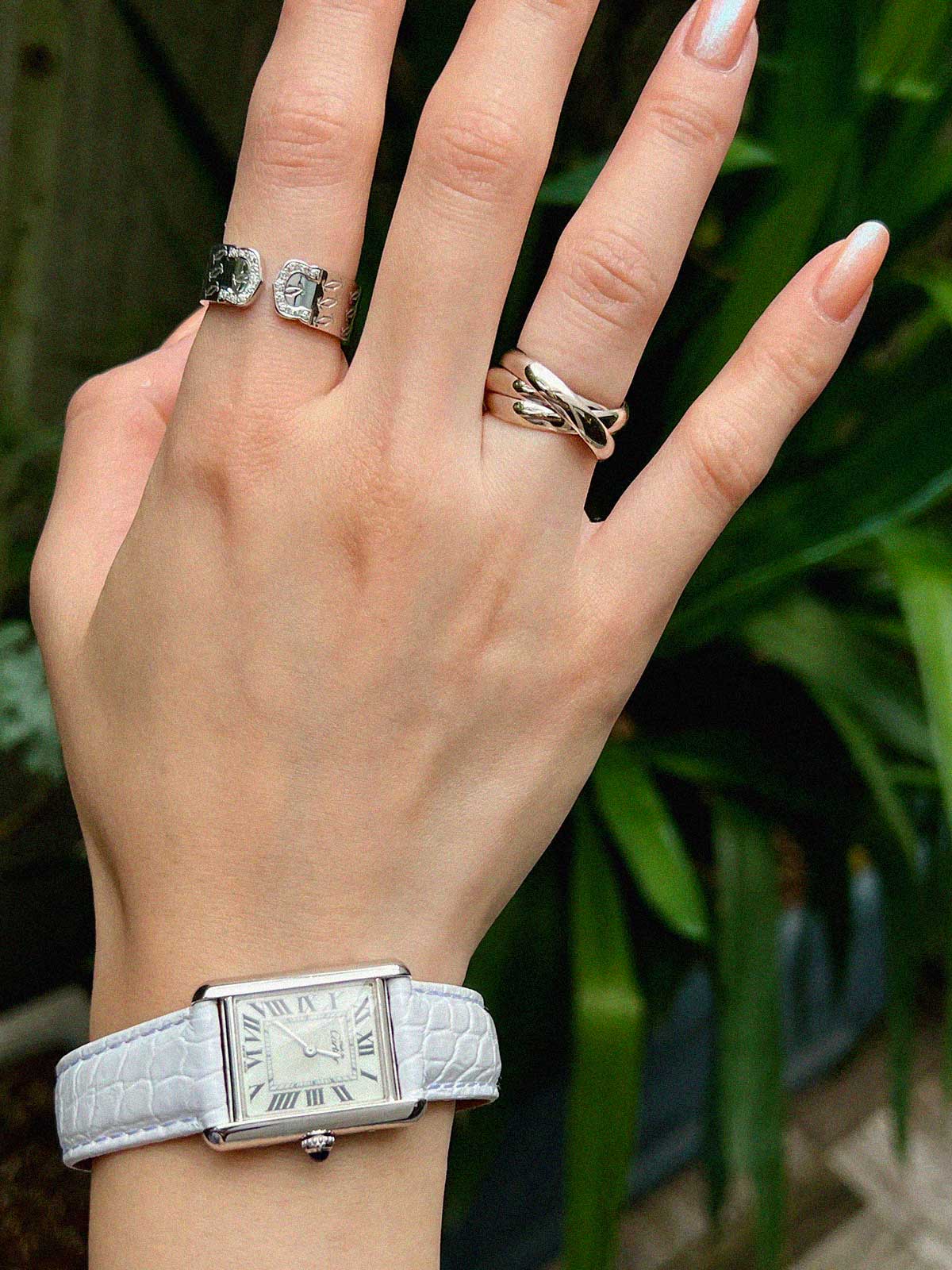 18K White Gold Trinity Ring