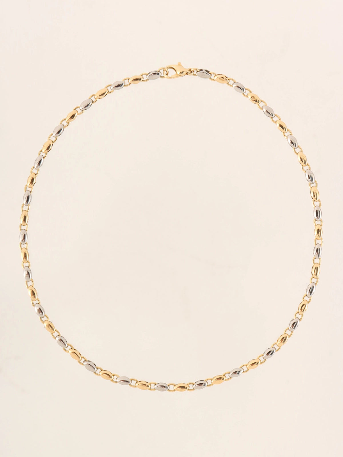 18K Gold Rice Chain Necklace
