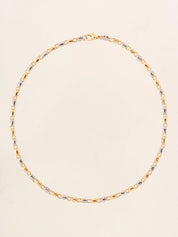 18K Gold Rice Chain Necklace