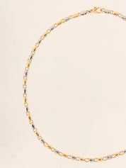18K Gold Rice Chain Necklace