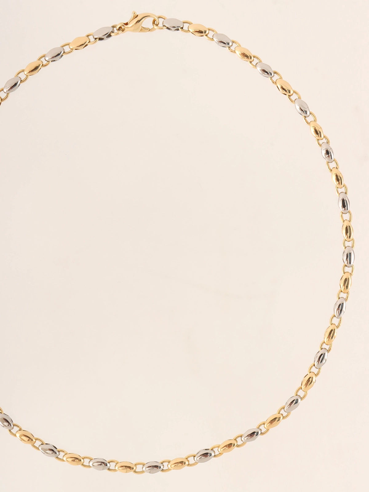18K Gold Rice Chain Necklace