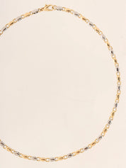 18K Gold Rice Chain Necklace