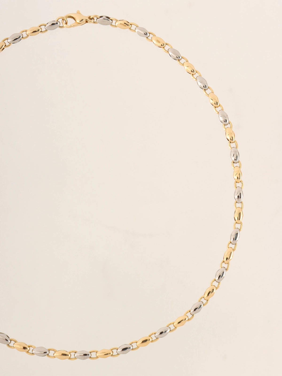 18K Gold Rice Chain Necklace
