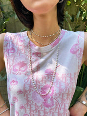 White platinum pearl necklace