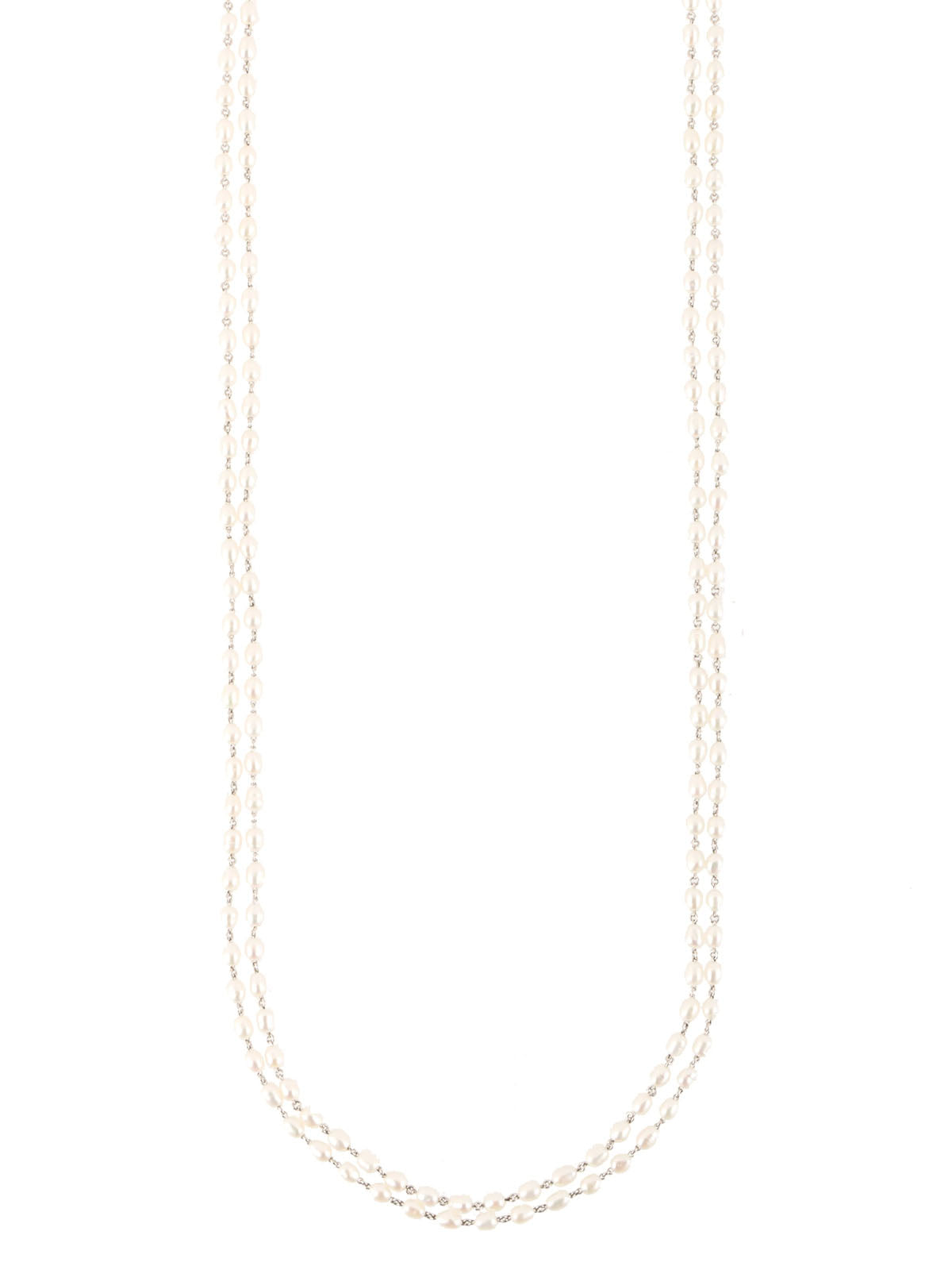 White platinum pearl necklace