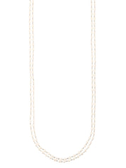 White platinum pearl necklace