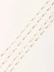 White platinum pearl necklace