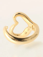18K Gold Open Heart Ring