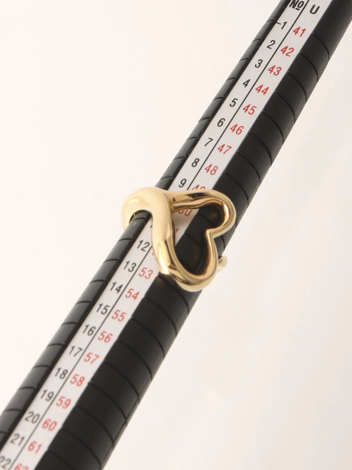 18K Gold Open Heart Ring