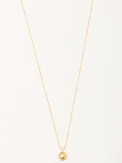 18K Diamond Pearl Flower Motif Necklace in White/Gold