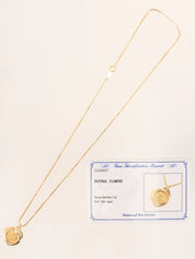 18Kダイヤモンドコインネックレス ゴールド